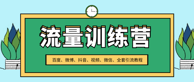 流量訓(xùn)練營，百度、微博、抖音、視頻、微信全套引流教程（原價2980元）