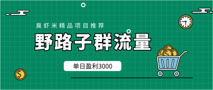 野路子群流量項(xiàng)目：穩(wěn)定之后可實(shí)現(xiàn)日盈利3000-5000，輕松實(shí)現(xiàn)月入3萬+